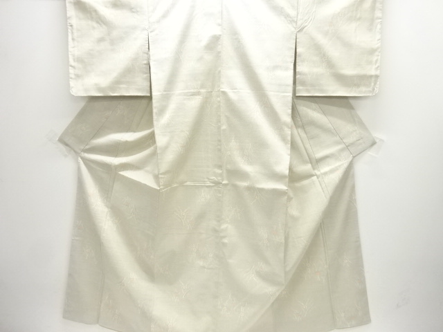 草花模様織り出し十日町紬着物